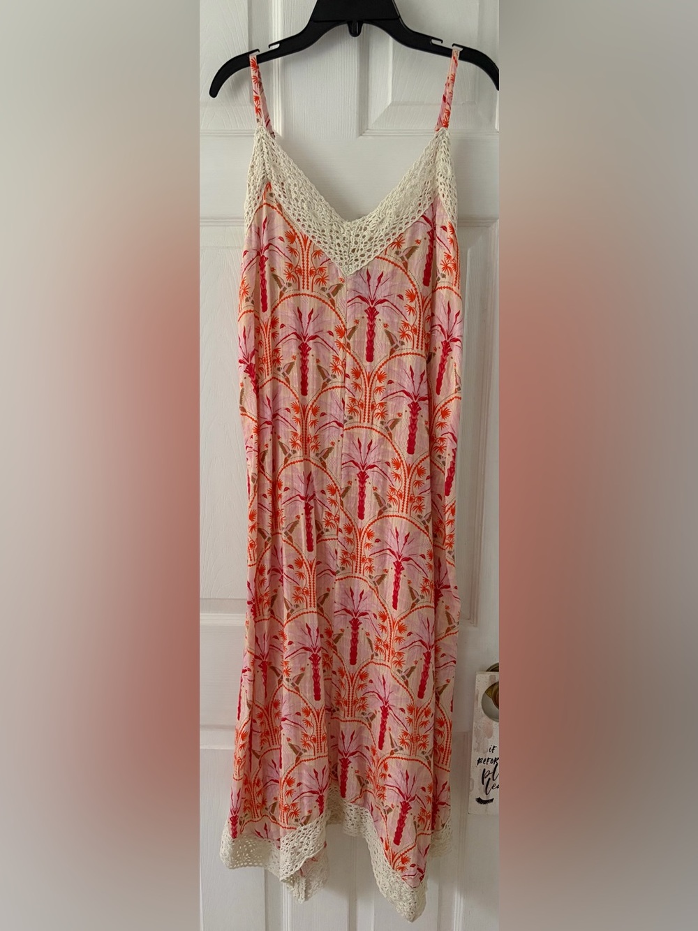 Haute Hippie Pink and Orange Printed Maxi Slip Dress